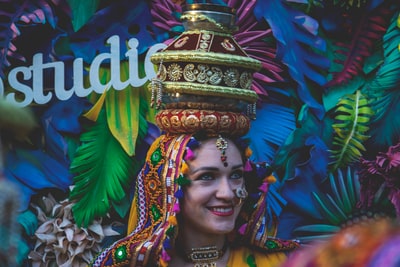 Woman wearing traditional costumes
